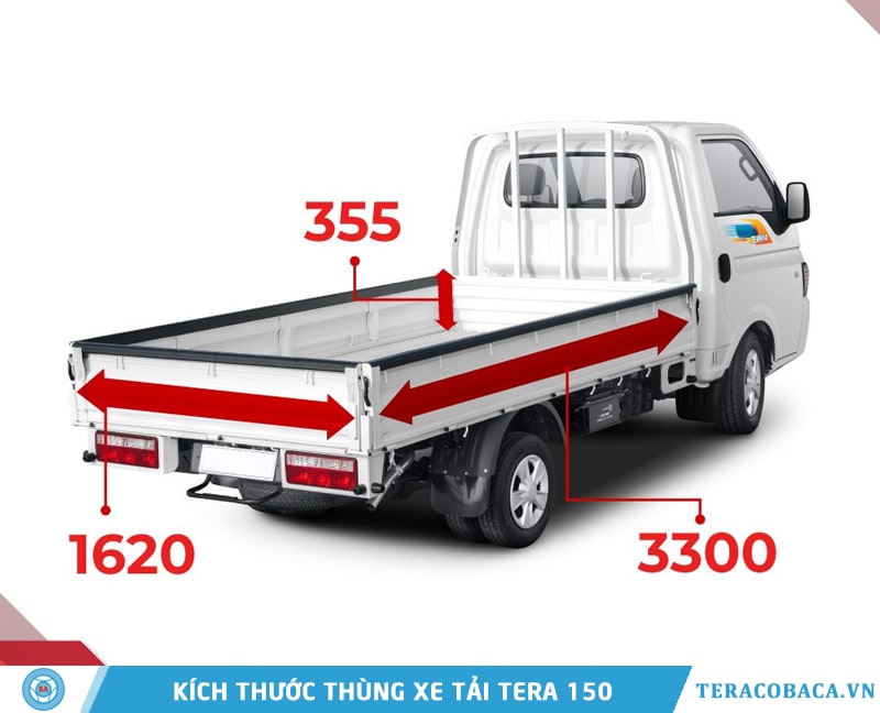 kích thước thùng xe tải tera 150