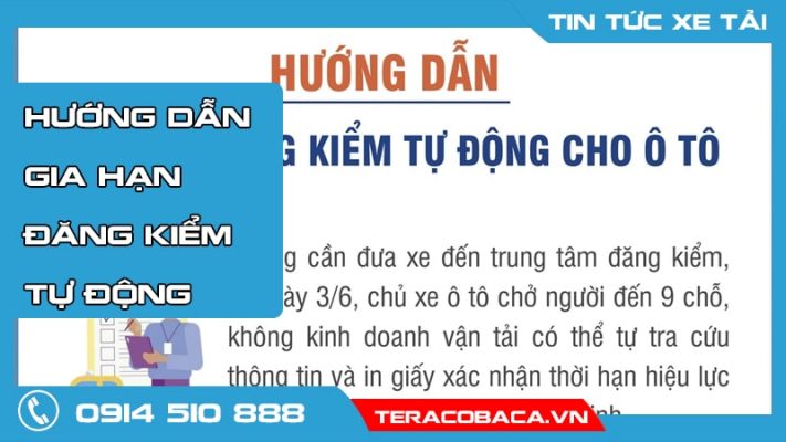 Hướng dẫn gia hạn đăng kiểm tự động