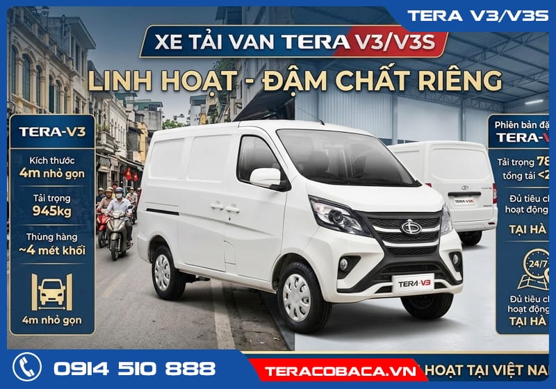 Xe tải van Tera V3/V3S